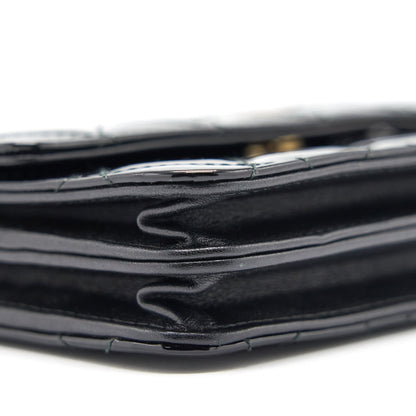 Chanel Square Wallet on Chain Patent Leather Black GHW