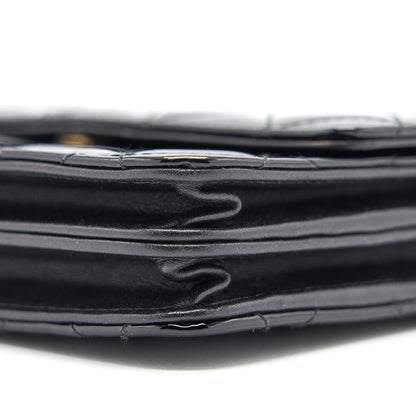 Chanel Square Wallet on Chain Patent Leather Black GHW