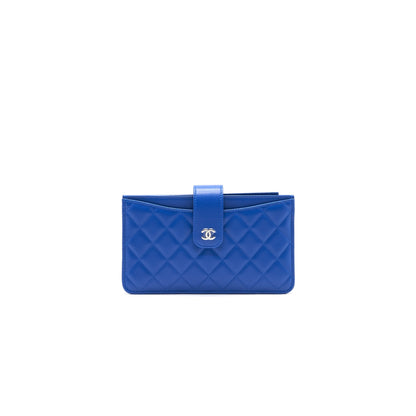 Chanel Classic Pouch Blue SHW