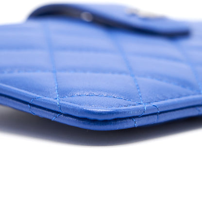 Chanel Classic Pouch Blue SHW