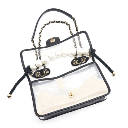 Chanel Transparent "Sand By The Sea" Pearl Flap Bag