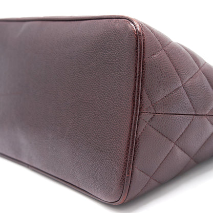 Chanel Cavier Medallion Tote Burgundy