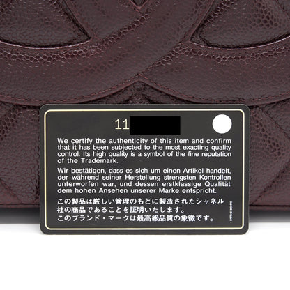 Chanel Cavier Medallion Tote Burgundy
