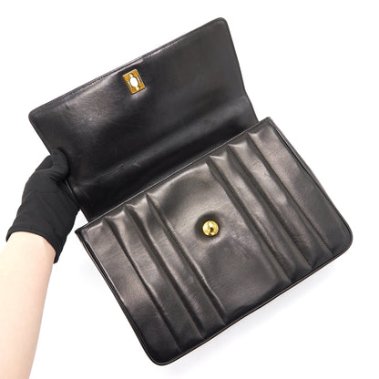 Chanel Vintage Lambskin Kelly Bag black GHW