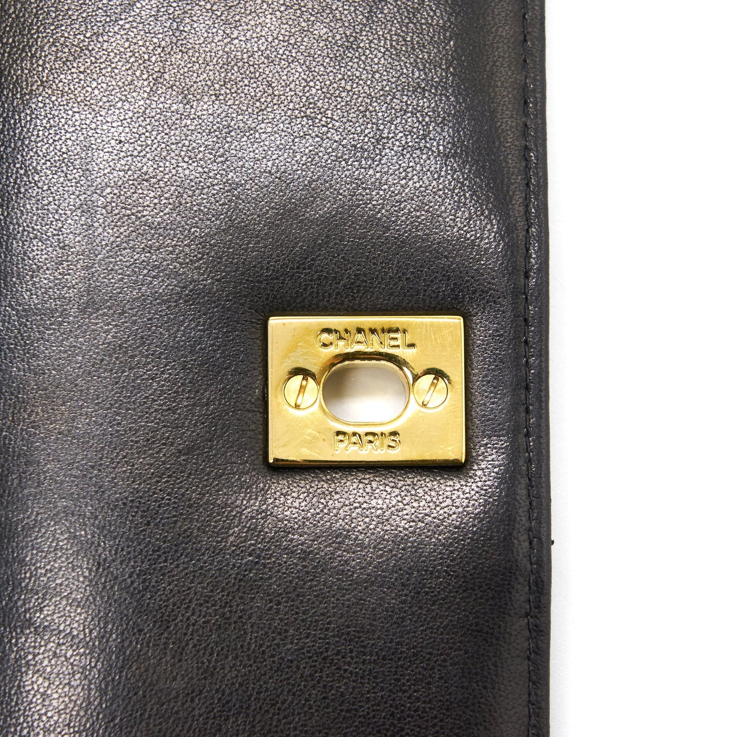 Chanel Vintage Lambskin Kelly Bag black GHW