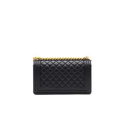 Chanel Boy Chanel Handbag Caviar Black GHW