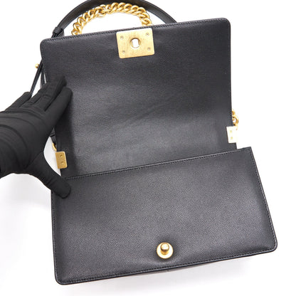Chanel Boy Chanel Handbag Caviar Black GHW