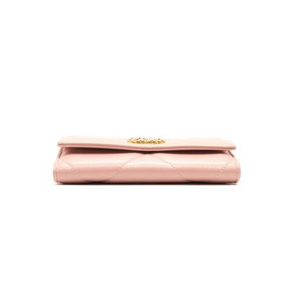 Chanel 19 Long Flap Wallet Pink