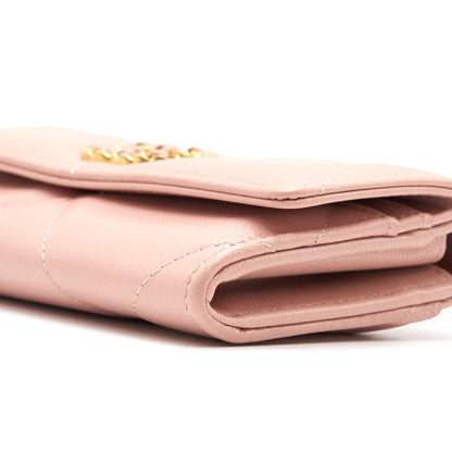 Chanel 19 Long Flap Wallet Pink