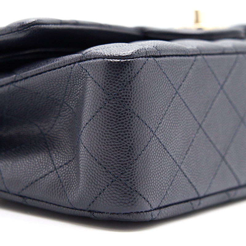 Chanel medium 25cm Classiccal double flap cavier Navy LGHW year 2020