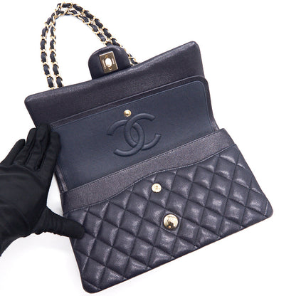 Chanel medium 25cm Classiccal double flap cavier Navy LGHW year 2020