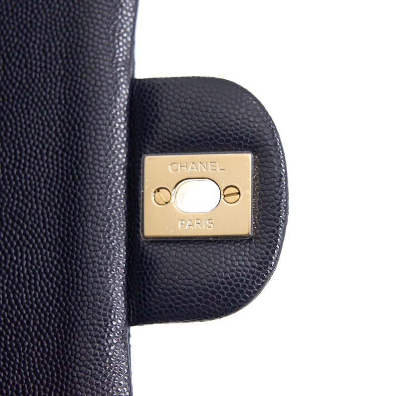 Chanel medium 25cm Classiccal double flap cavier Navy LGHW year 2020