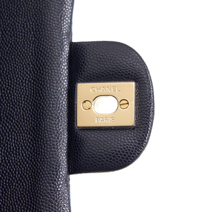 Chanel medium 25cm Classiccal double flap cavier Navy LGHW year 2020