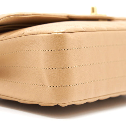 Chanel Medium Classic Flap Dark beige with GHW