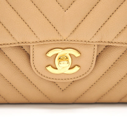 Chanel Medium Classic Flap Dark beige with GHW