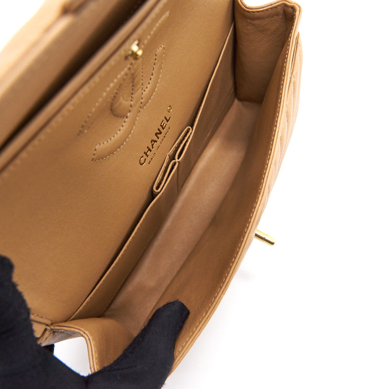 Chanel Medium Classic Flap Dark beige with GHW