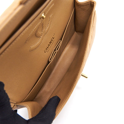 Chanel Medium Classic Flap Dark beige with GHW