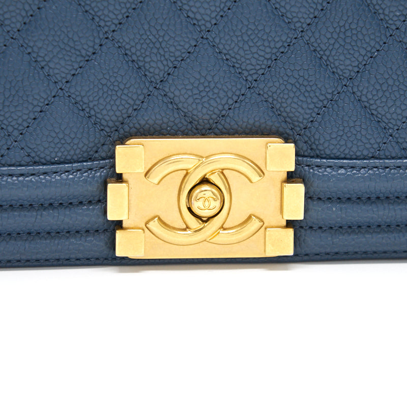 Chanel Small Leboy Cavier Dark Blue GHW