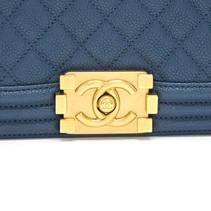Chanel Small Leboy Cavier Dark Blue GHW