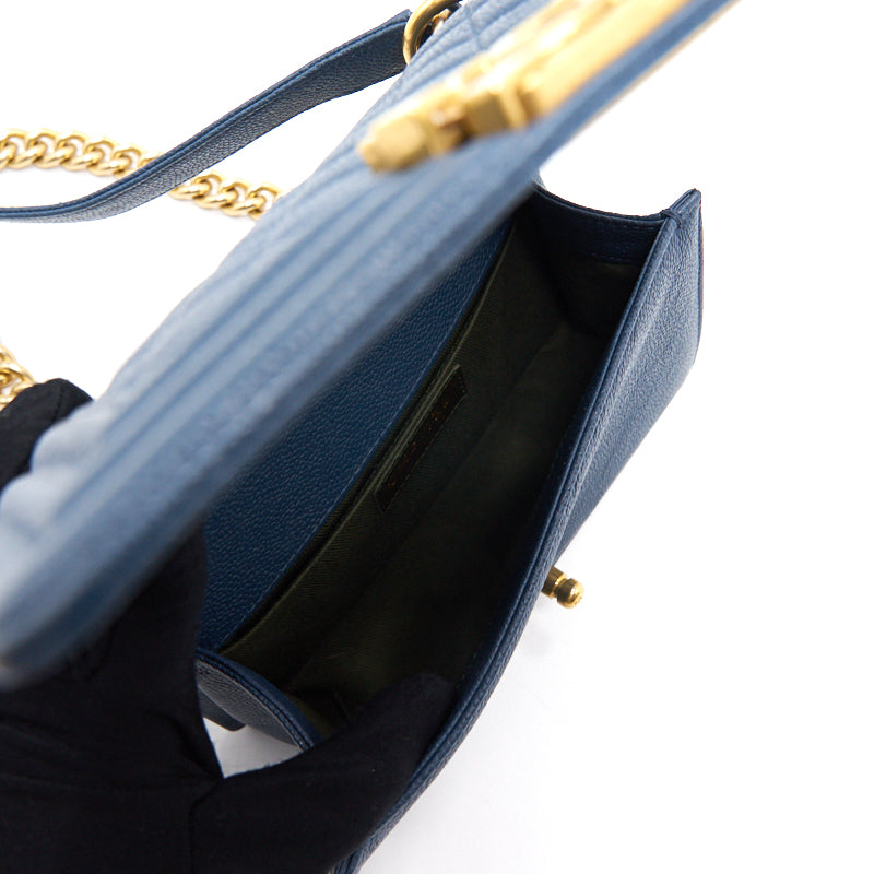 Chanel Small Leboy Cavier Dark Blue GHW