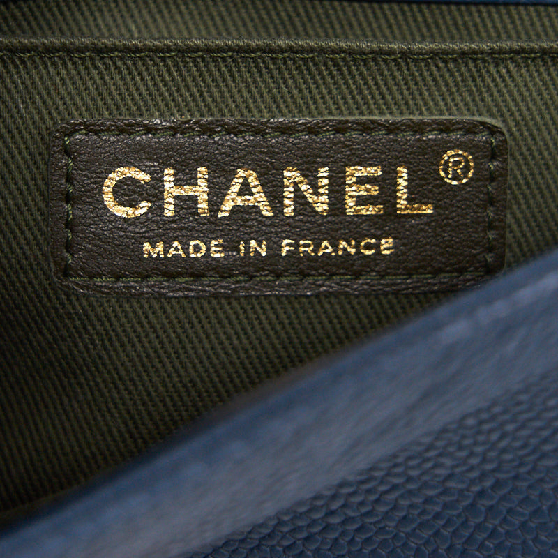 Chanel Small Leboy Cavier Dark Blue GHW