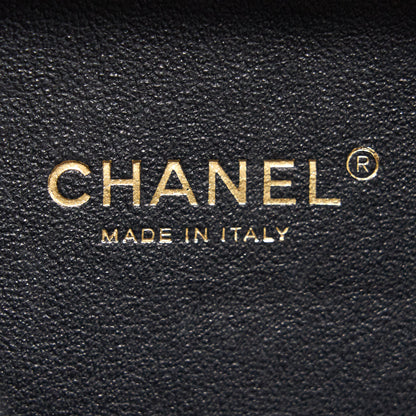 Chanel Caviar Small Vanity case black & white GHW