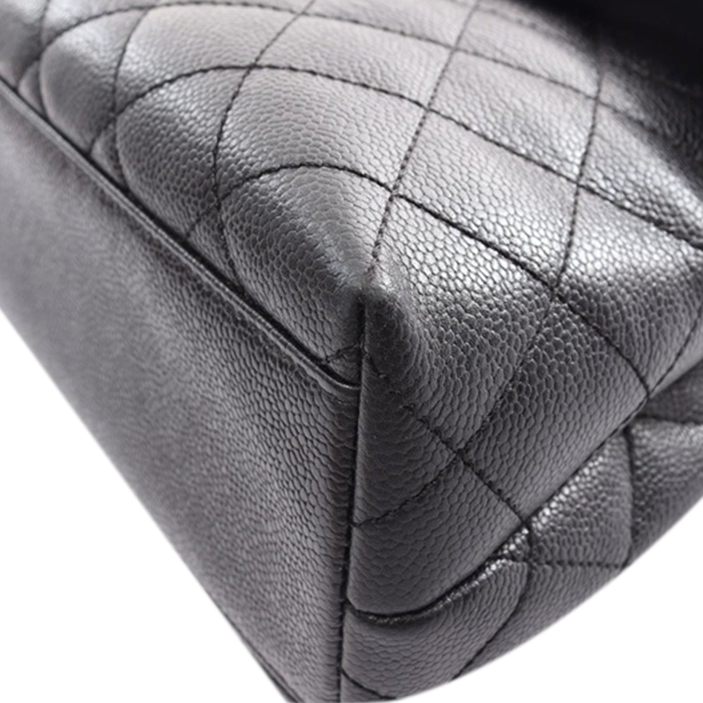 Black Chanel Caviar Kelly Top Handle Handbag