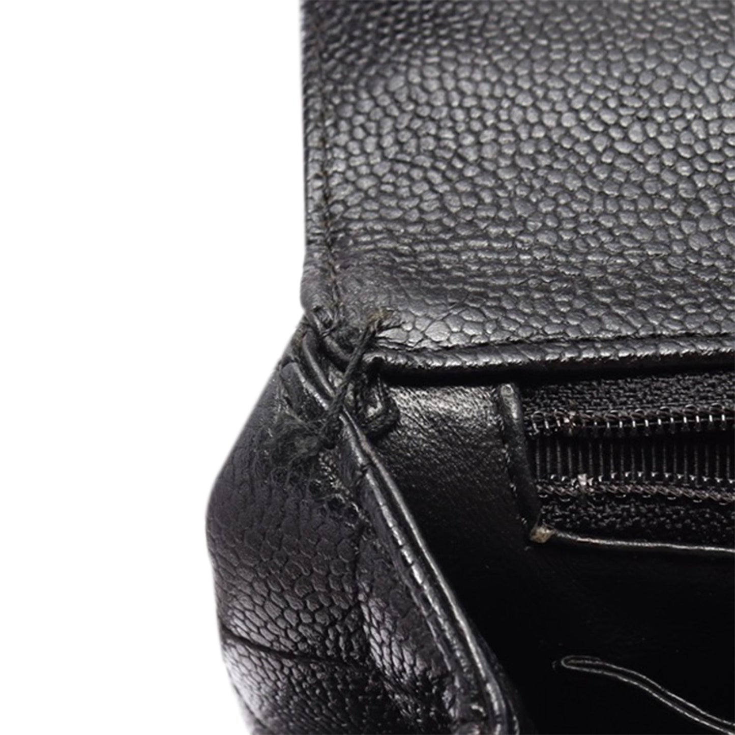 Black Chanel Caviar Kelly Top Handle Handbag