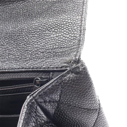 Black Chanel Caviar Kelly Top Handle Handbag