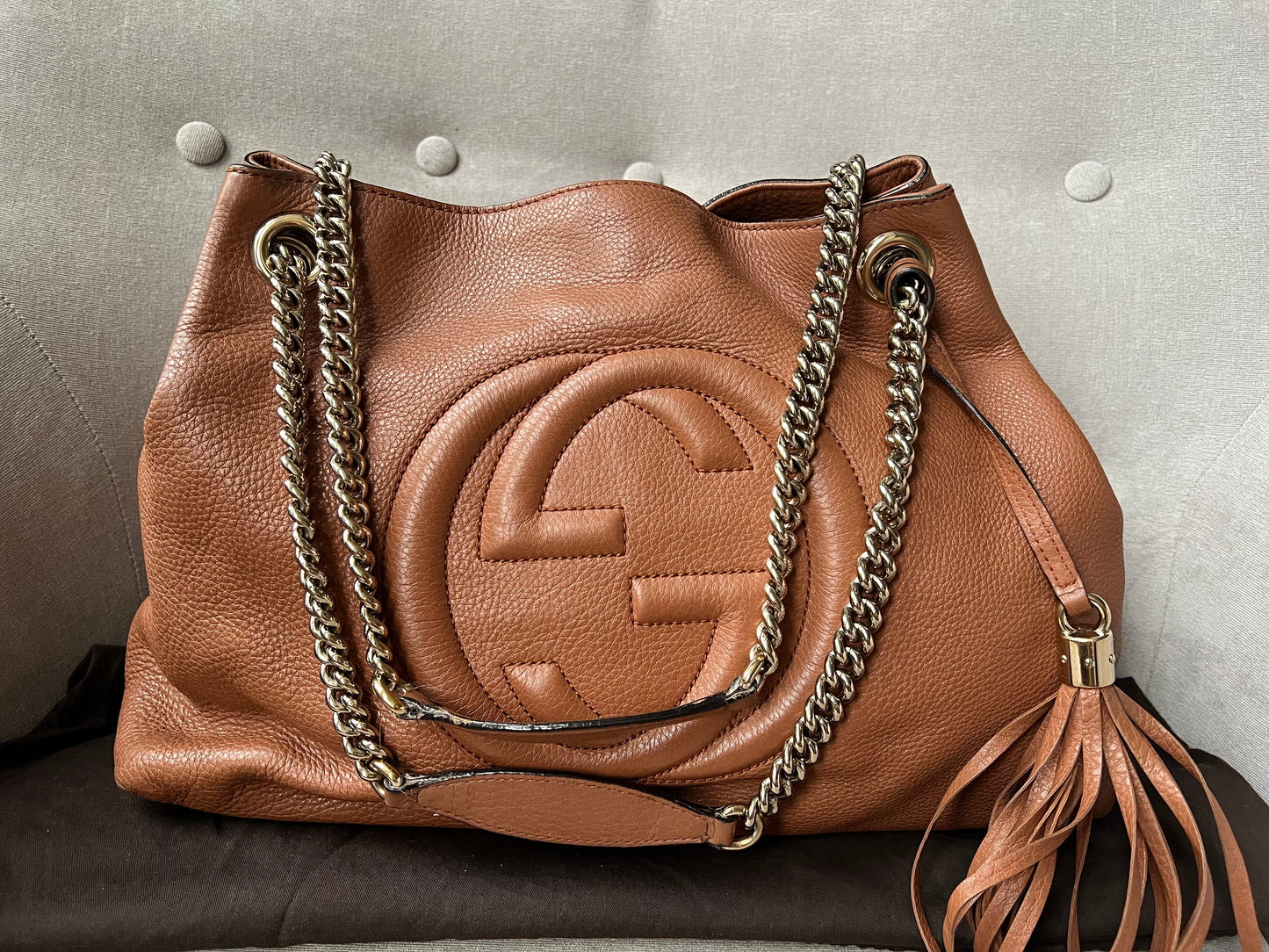 Gucci Caramel Soho Chain Tote