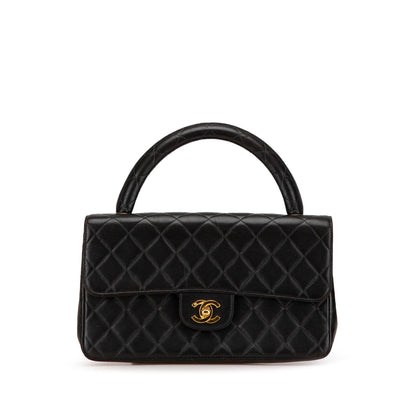 Black Chanel Medium Classic Lambskin Kelly Flap Bag
