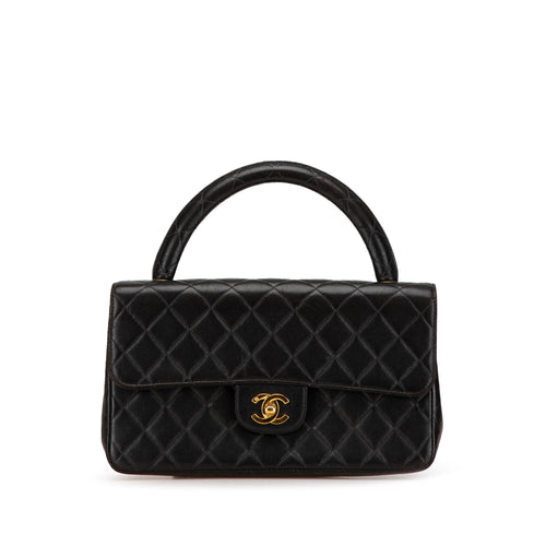 Black Chanel Medium Classic Lambskin Kelly Flap Bag
