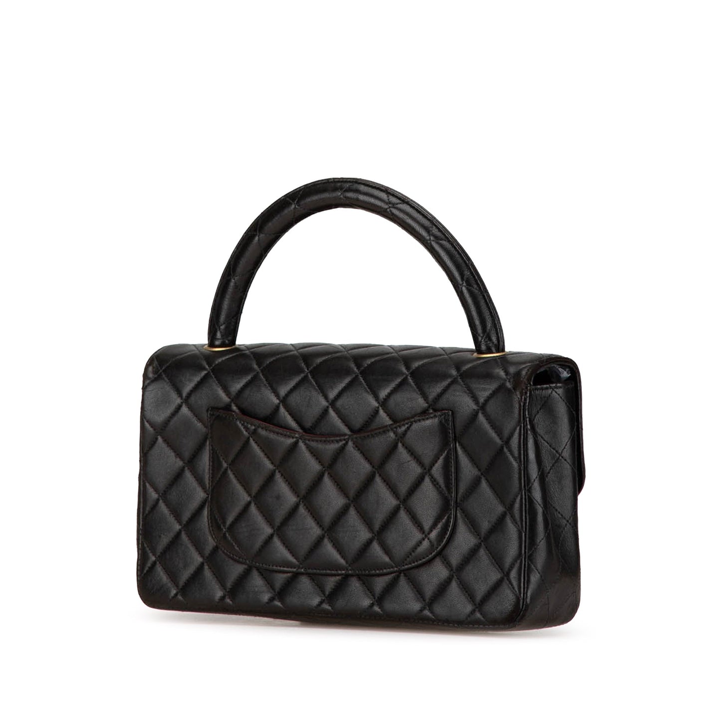 Black Chanel Medium Classic Lambskin Kelly Flap Bag