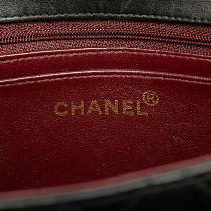 Black Chanel Medium Classic Lambskin Kelly Flap Bag