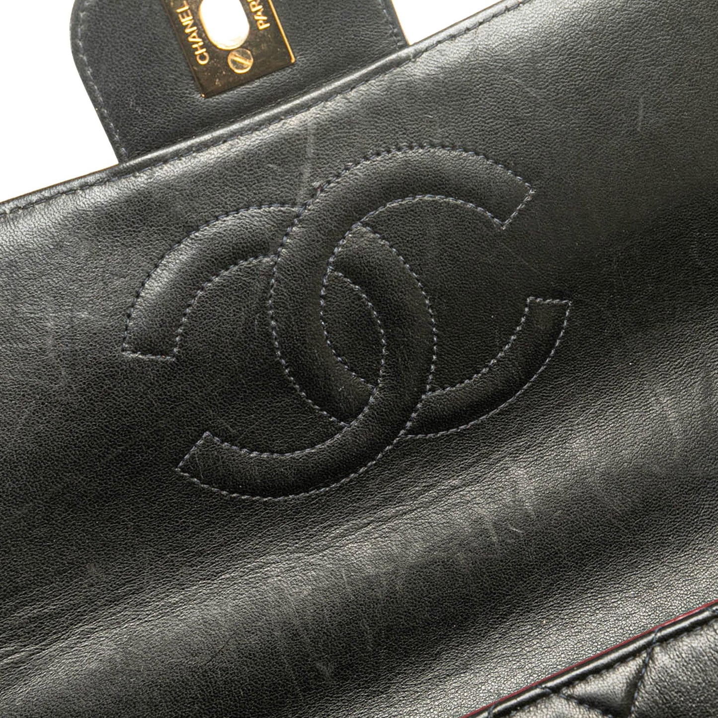 Black Chanel Medium Classic Lambskin Kelly Flap Bag