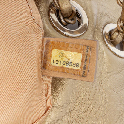 Gold Chanel Quilted Calfskin Ca D'Oro Flap Shoulder Bag