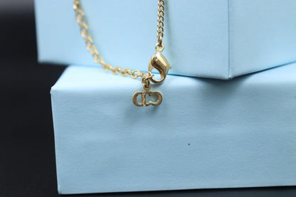 Good ( Rank AB)  Dior Heat Rhinestone Necklace 24102211