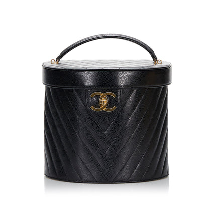 Chanel Sac Caviar Chevron Vanity Case