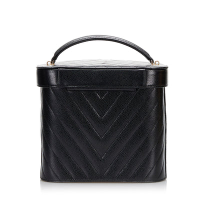 Chanel Sac Caviar Chevron Vanity Case