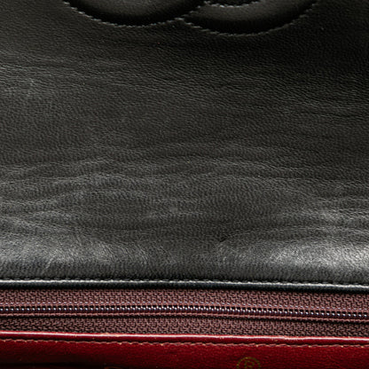 Black Chanel Mini Square Classic Lambskin Single Flap Crossbody Bag