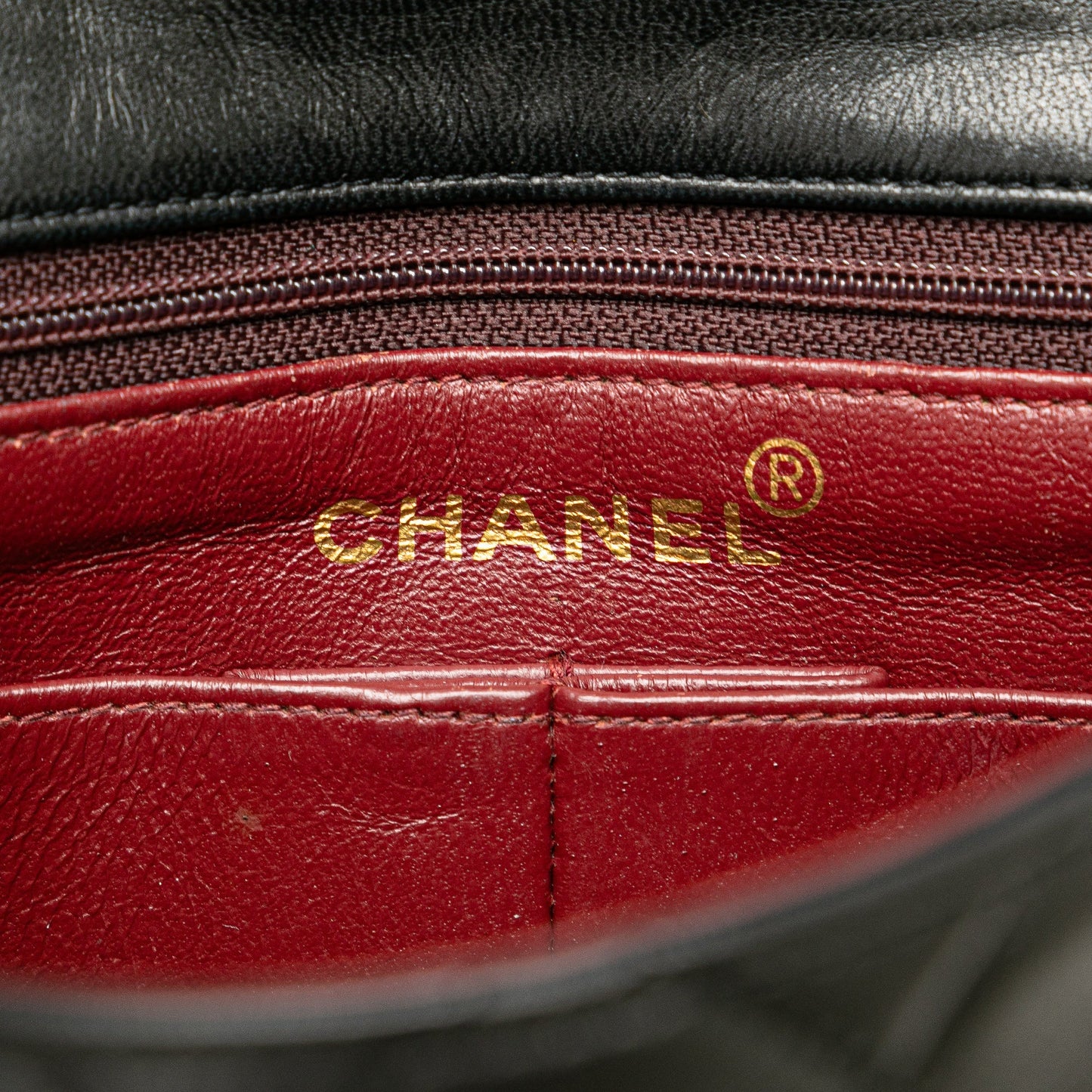 Black Chanel Mini Square Classic Lambskin Single Flap Crossbody Bag