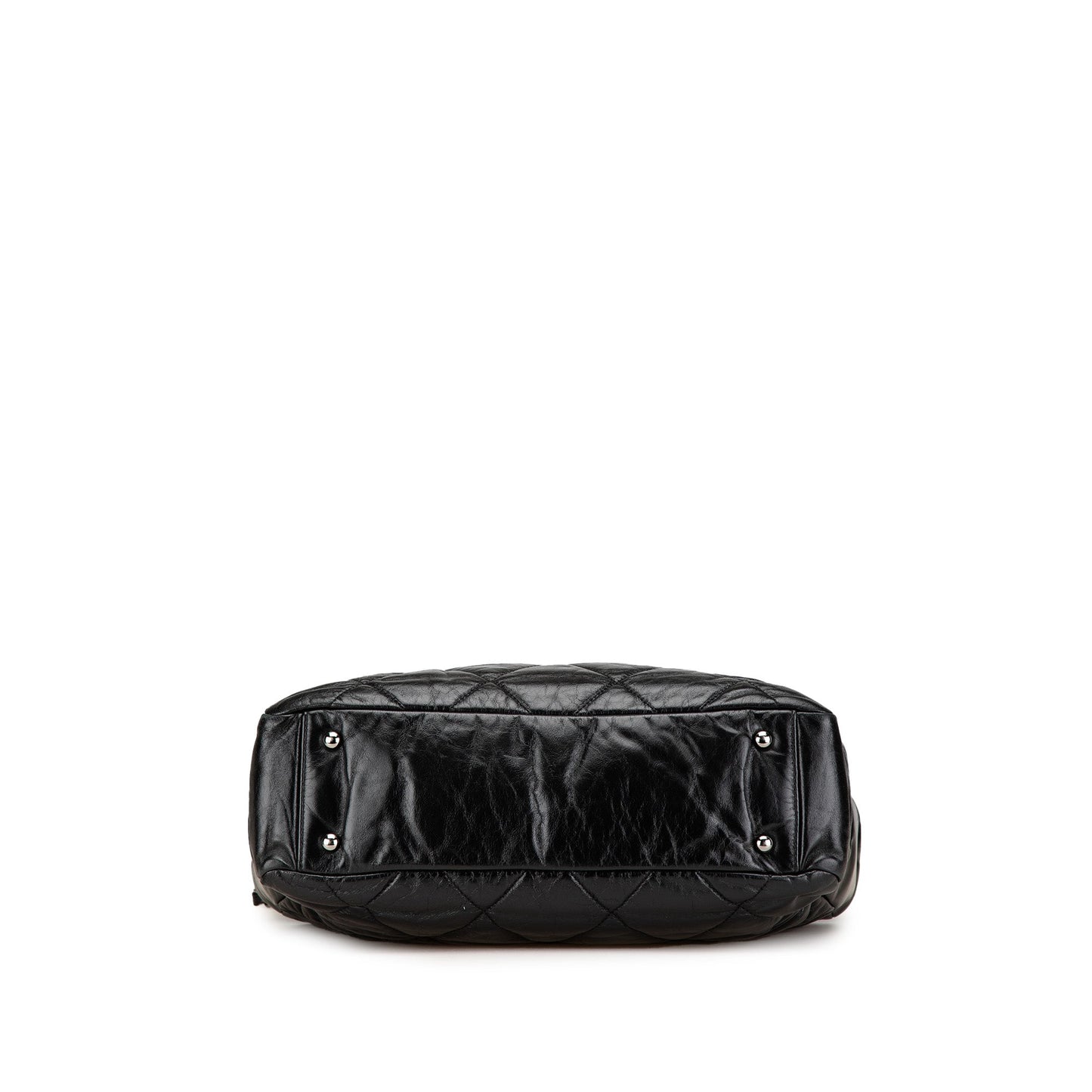 Black Chanel Quilted Glazed Calfskin and Tweed Portobello Frame Satchel