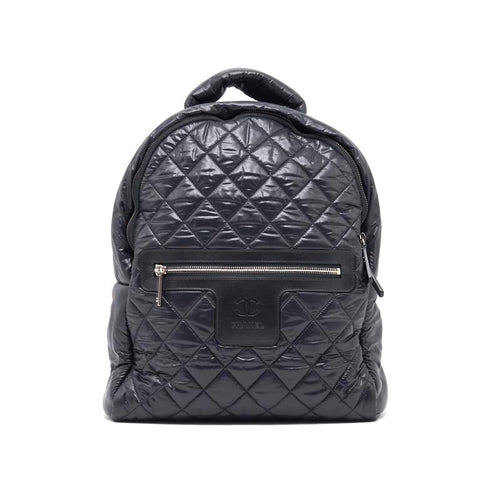Chanel Black Quilted Nylon and Leather Coco Cocoon Backpack