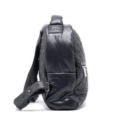 Chanel Black Quilted Nylon and Leather Coco Cocoon Backpack