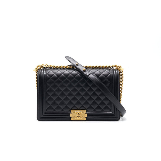 Chanel Leboy Large (New Medium) Caviar Leather Black