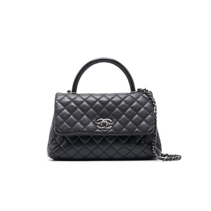 Chanel Cavier Medium Coco Handle Flap Bag with Top Handle