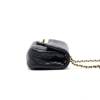 Chanel 20s pearl crush rectangular mini flap bag