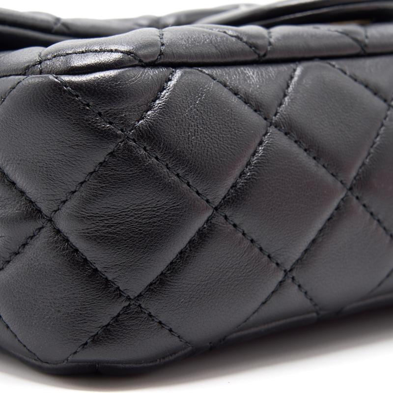 Chanel 20s pearl crush rectangular mini flap bag