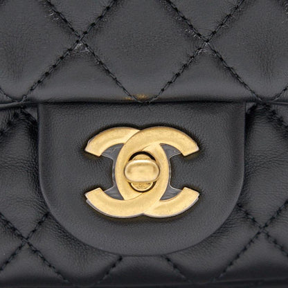 Chanel 20s pearl crush rectangular mini flap bag