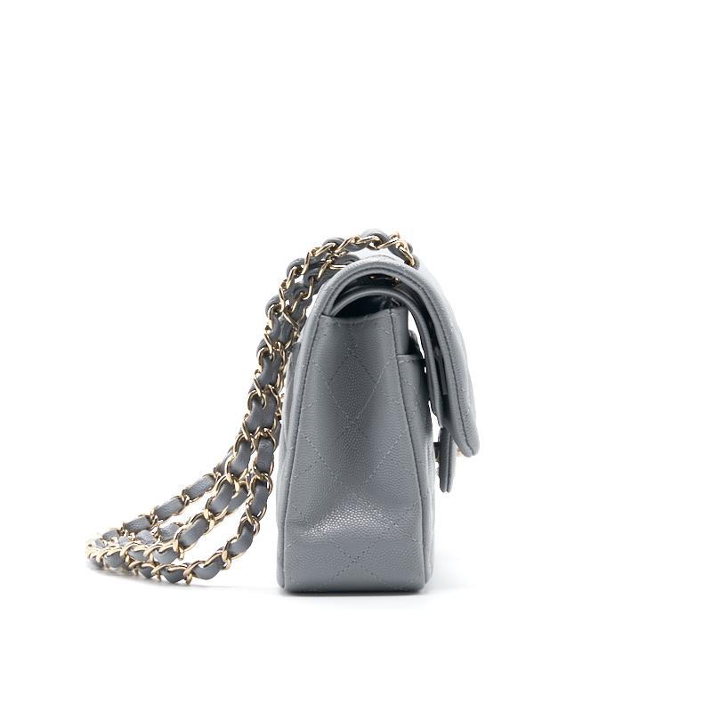 Chanel Cavier Small Classic Flap 20c Grey